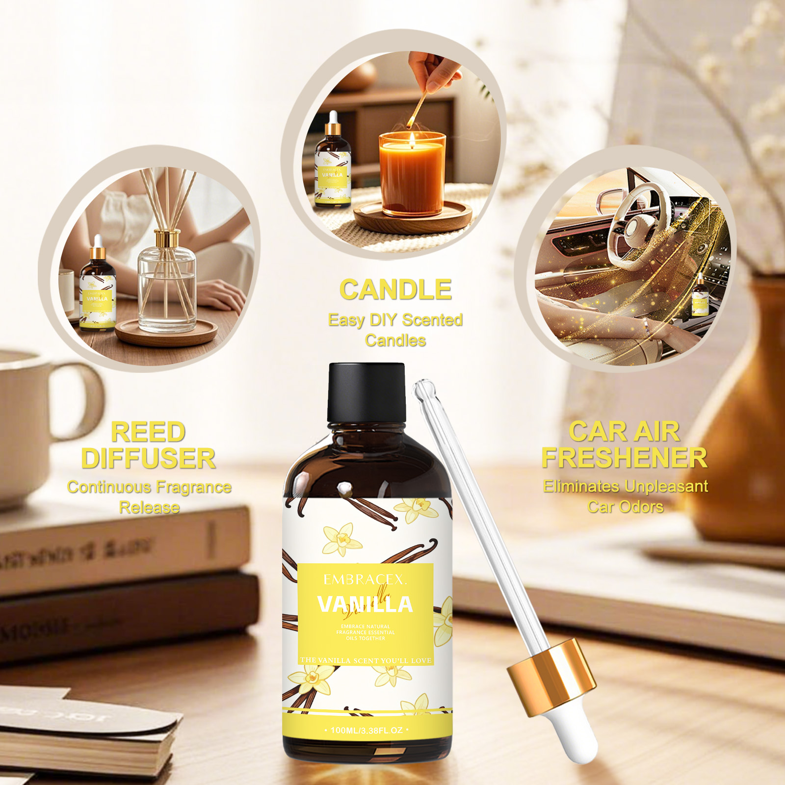 100ml Vanilla Essential Oil Bo - Candle Making Oil Scents review and price