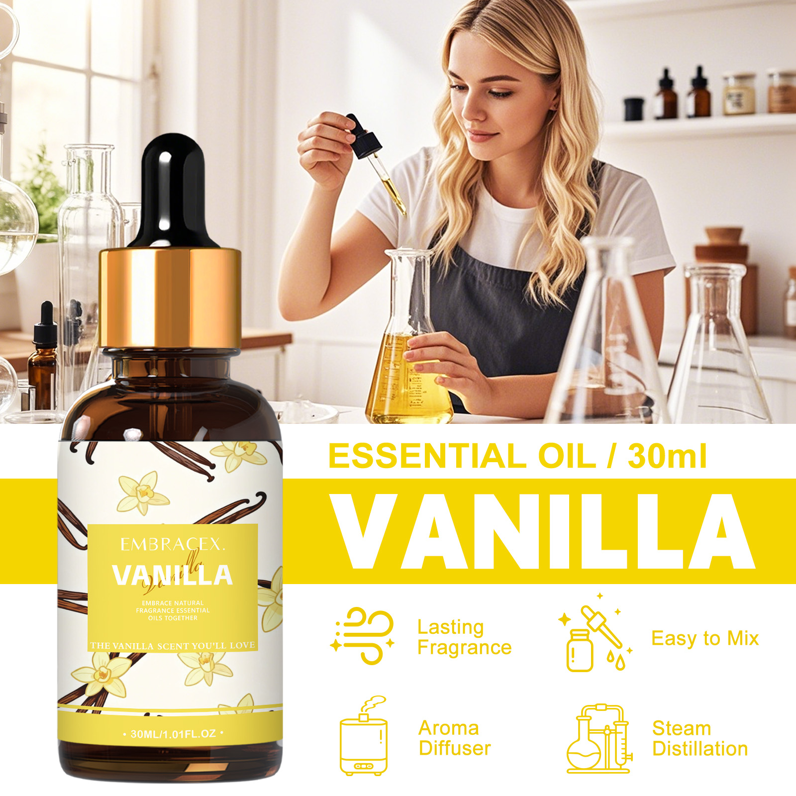 30ml Vanilla Essential Oil Per - Candle Making Oil Scents review and price