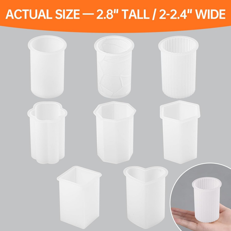 8 Silicone Candle Mold Set，Inc - Candle Making Wicks review and price