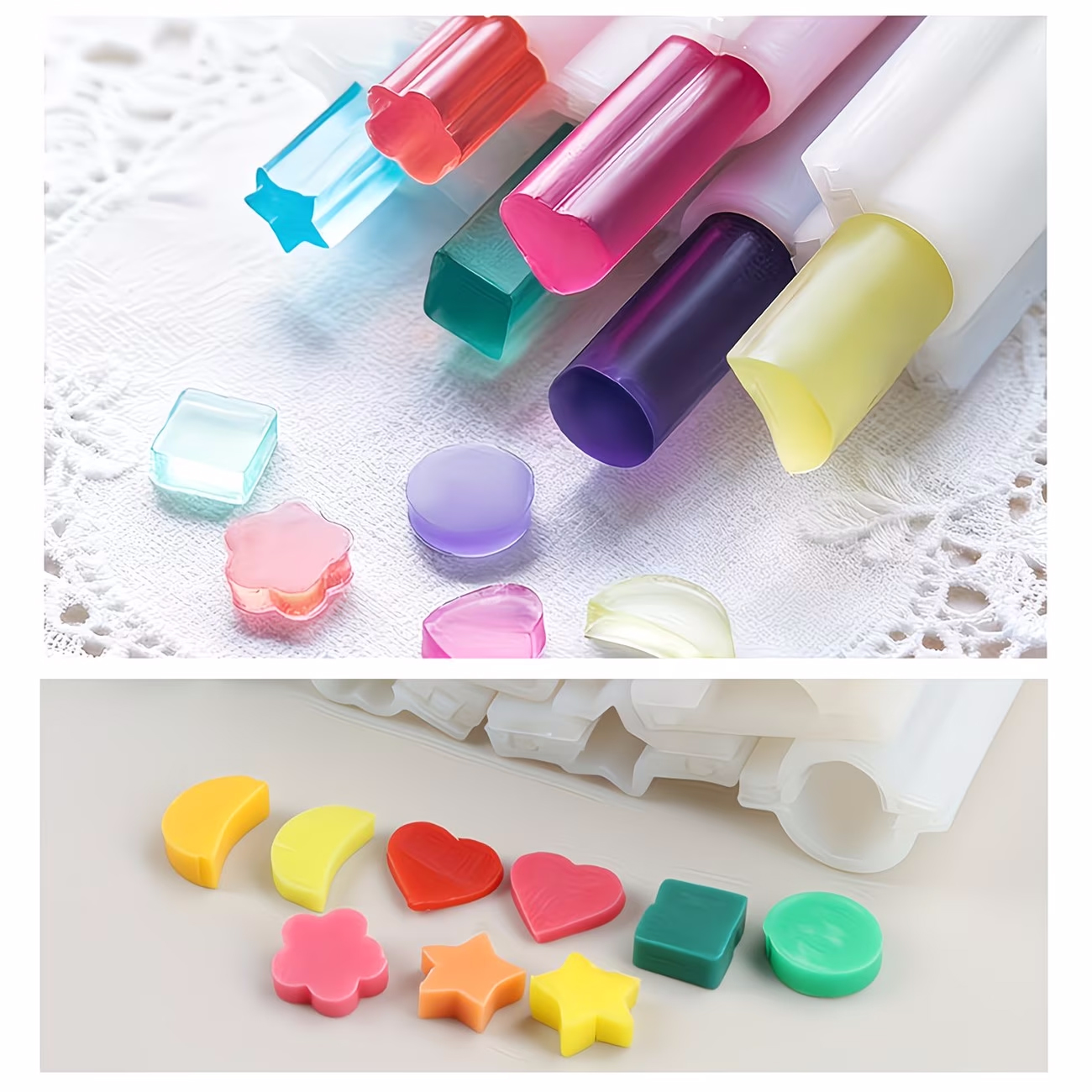 Silicone Tube Mold Star Heart  - Candle Making Youtube review and price
