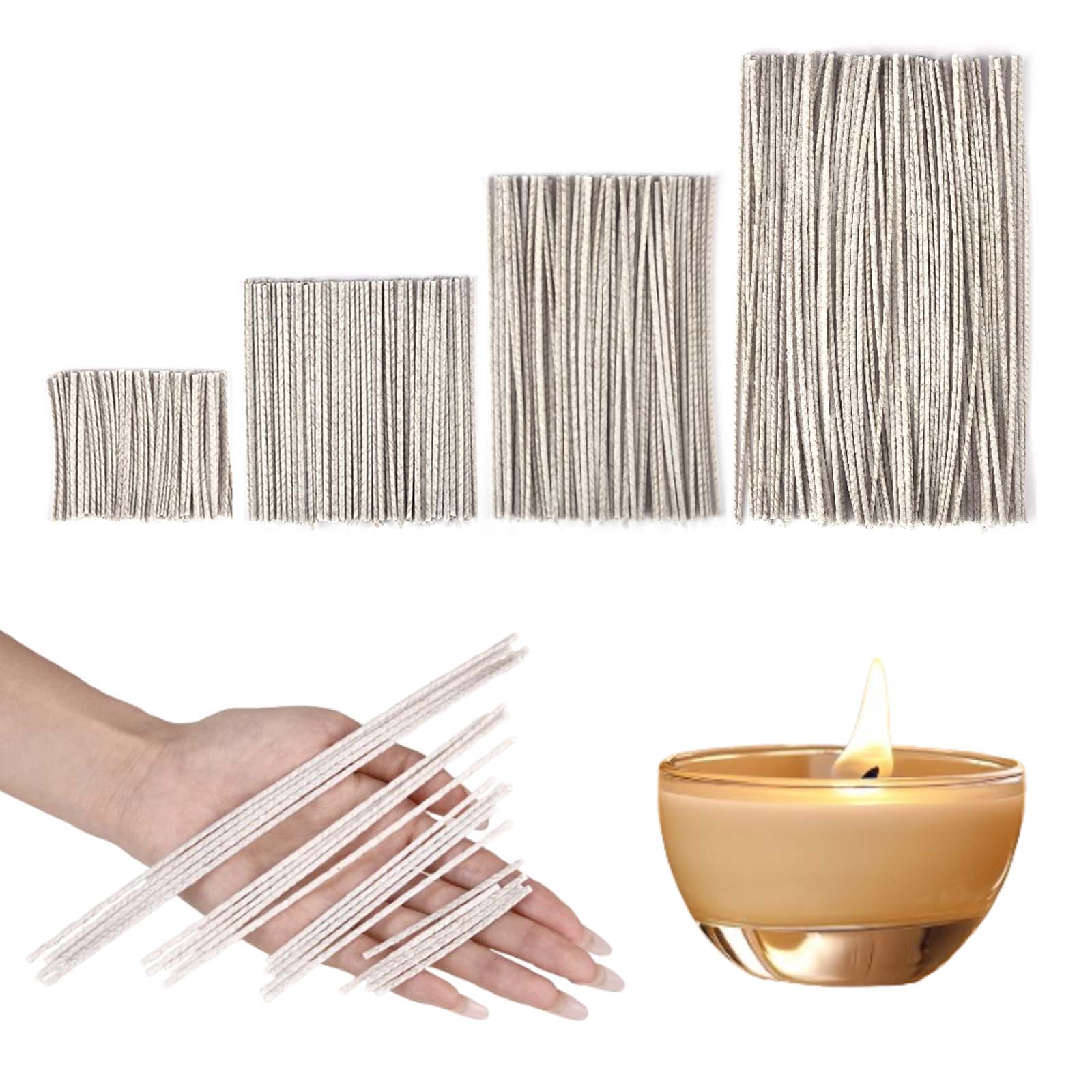 100Pcs 6/10/15/20Cm Waxed Cott - Candle Making Wicks review and price