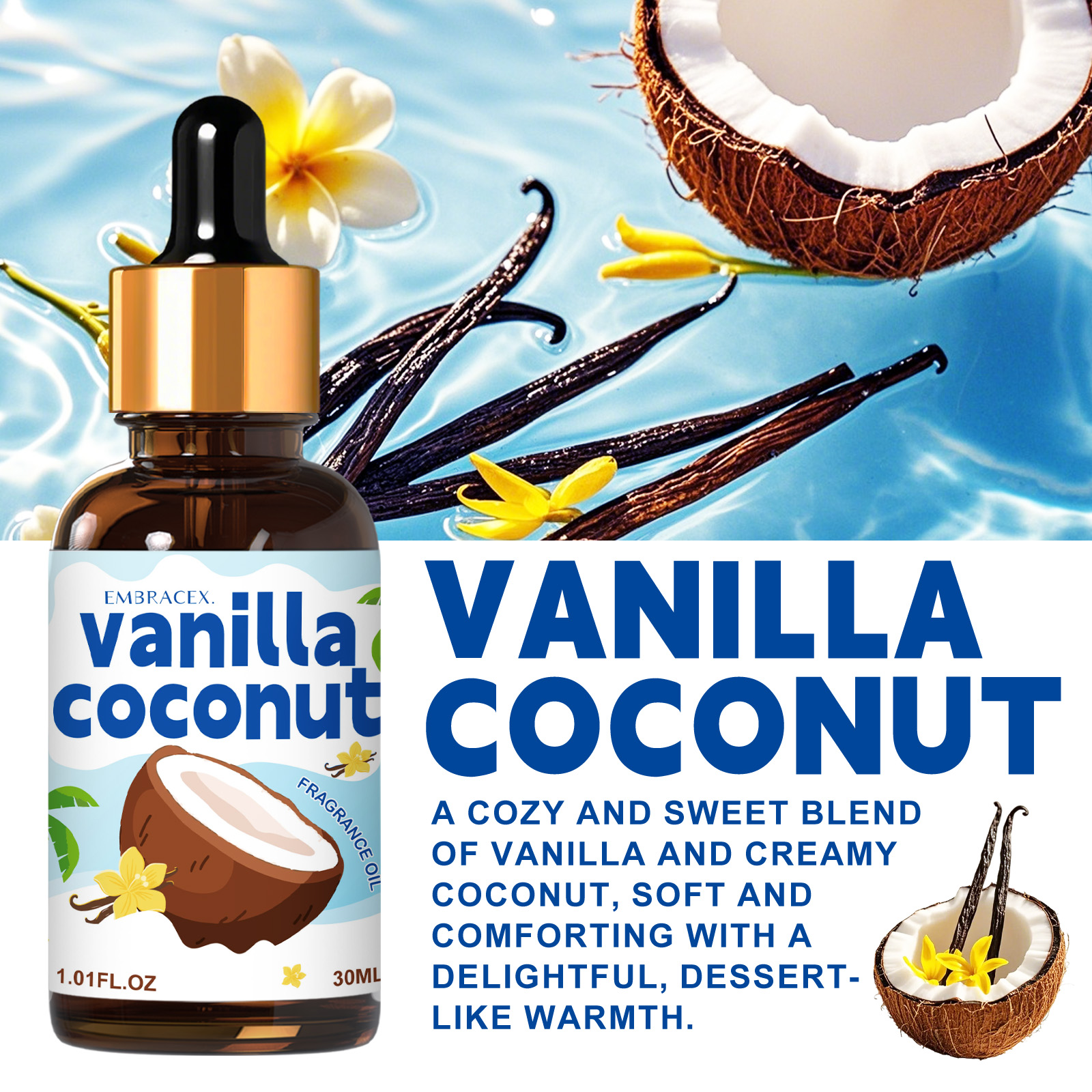30ml Vanilla Coconut Essential - Candle Making Oil Scents review and price