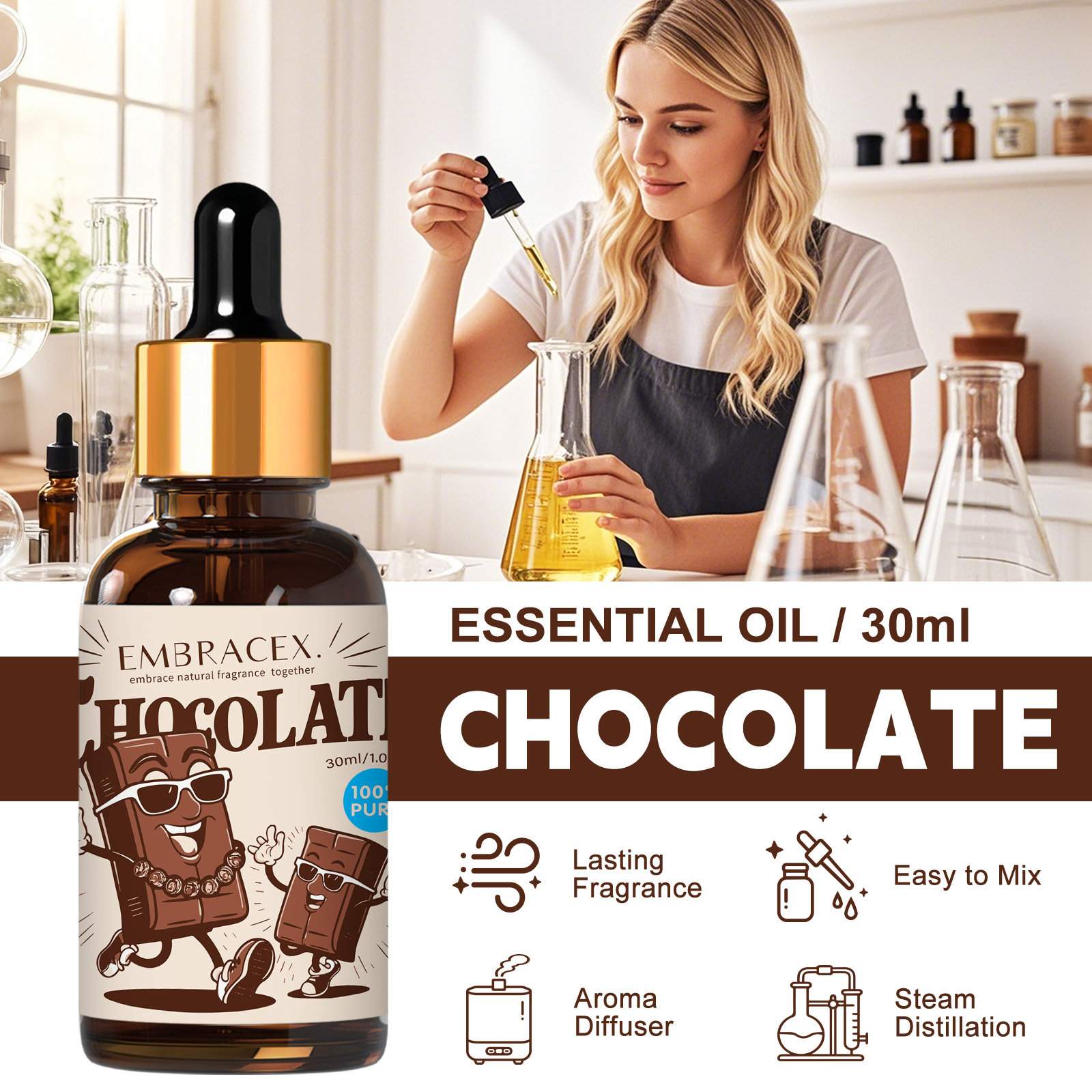 30mlChocolate Essential Oil  C - Candle Making Oil Scents review and price