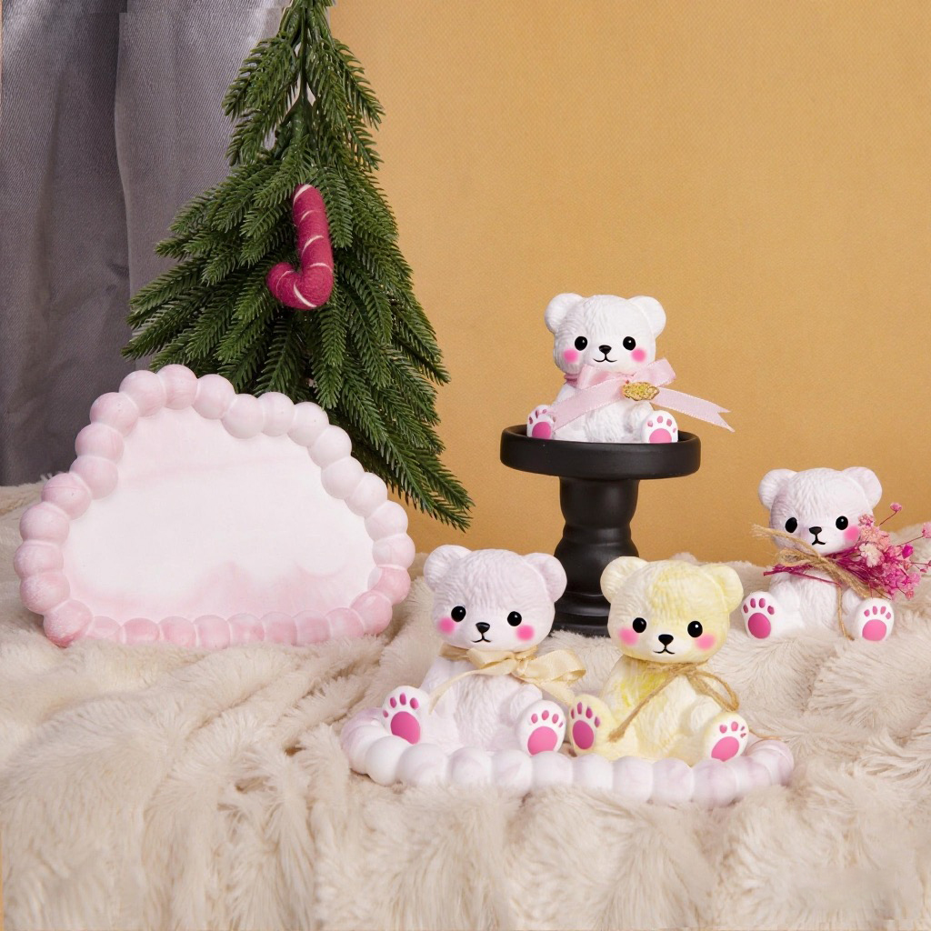 3PCS Couple Bear Silicone Mold - Candle Making Set review and price