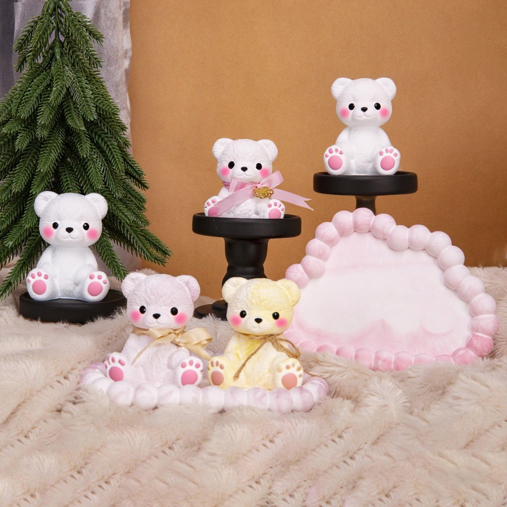 3PCS Couple Bear Silicone Mold - Candle Making Set review and price