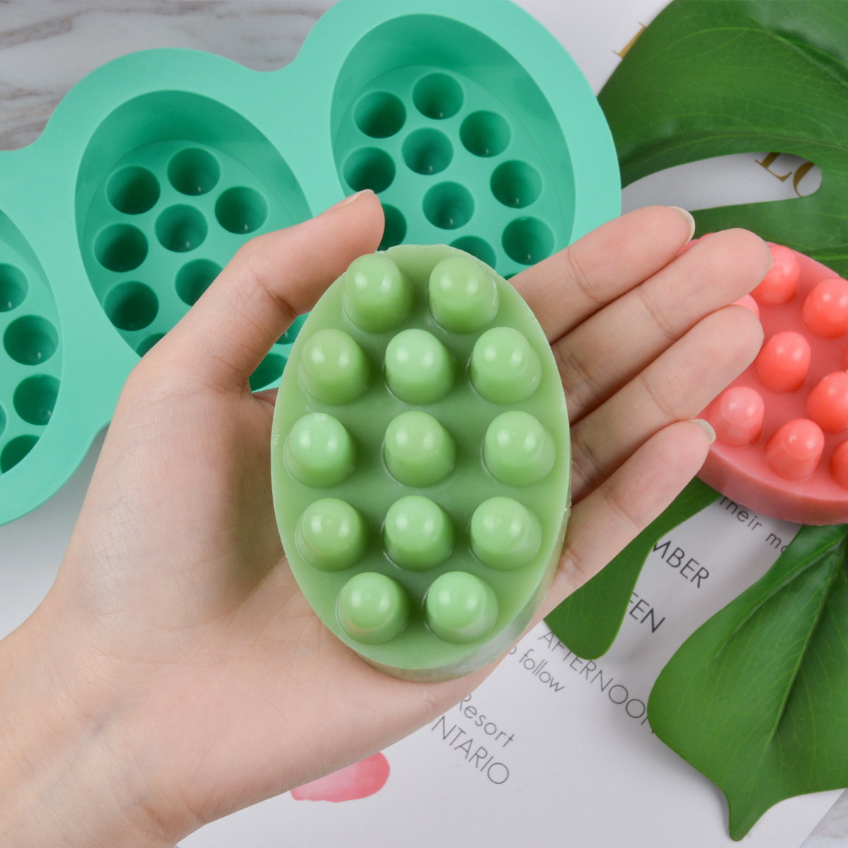 4 Hole Oval Massage Soap Silic - Candle Making Set review and price