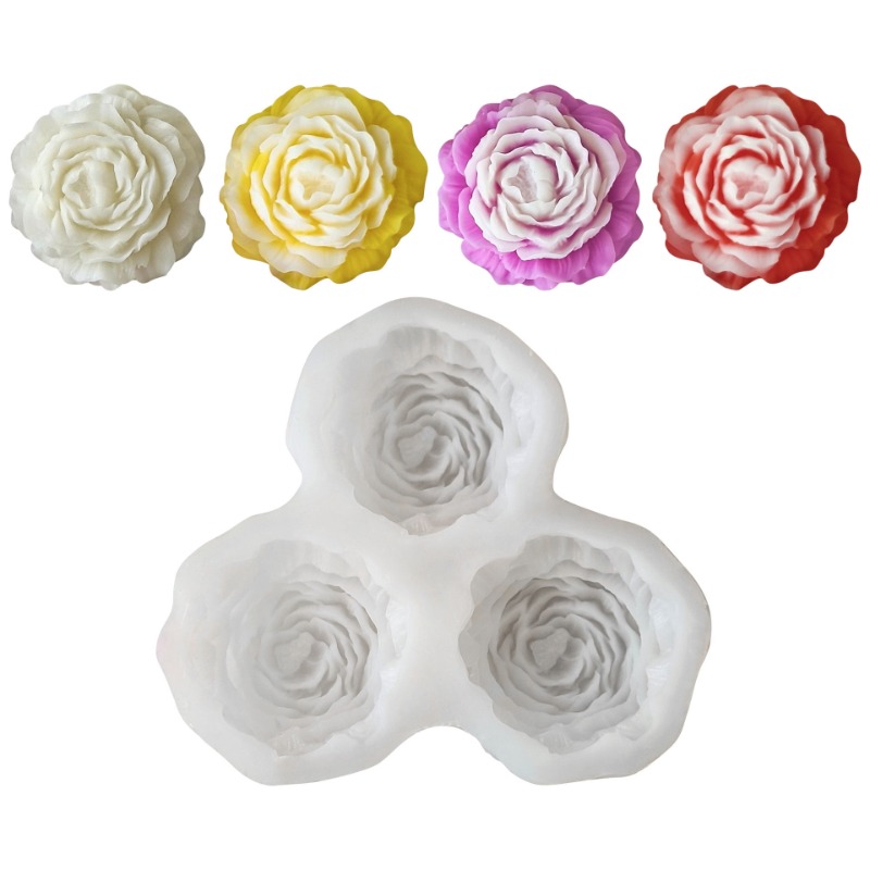 3pcs/set Peony Flower Candle S - Candle Making Set review and price
