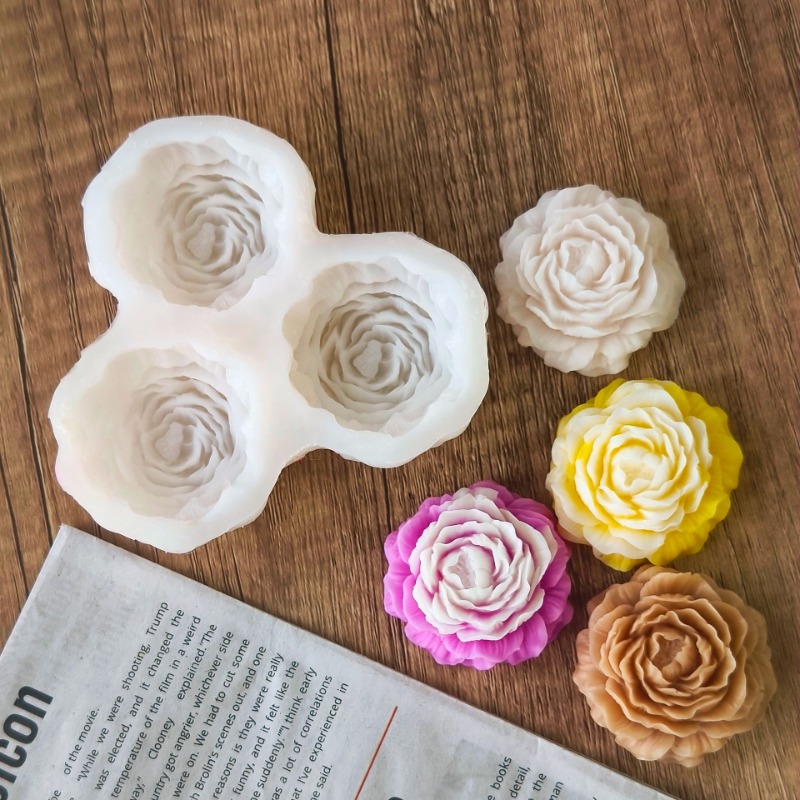3pcs/set Peony Flower Candle S - Candle Making Set review and price