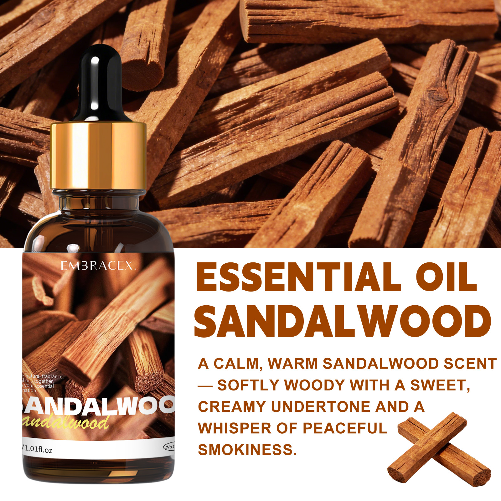 30ml Sandalwood Natural Plant  - Candle Making Oil Scents review and price